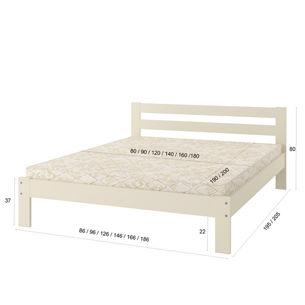 Дерев'яне ліжко Баварія Mebigrand горіх світлий