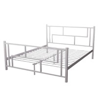 Металеве ліжко Аміс 120x190 біле срібло