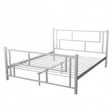 Металеве ліжко Аміс 120x200 біле срібло