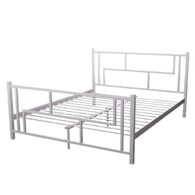 Металеве ліжко Аміс 160x200 біле срібло