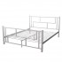 Металеве ліжко Аміс 120x190 біле срібло