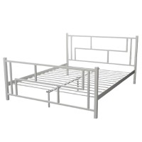 Металеве ліжко Аміс 120x190 білий оксамит