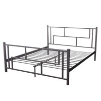 Металеве ліжко Аміс 140x200 чорне срібло