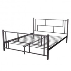 Металеве ліжко Аміс 180x190 чорне срібло