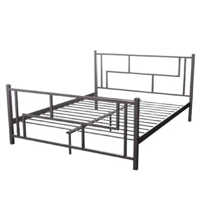Металеве ліжко Аміс 160x200 чорне срібло