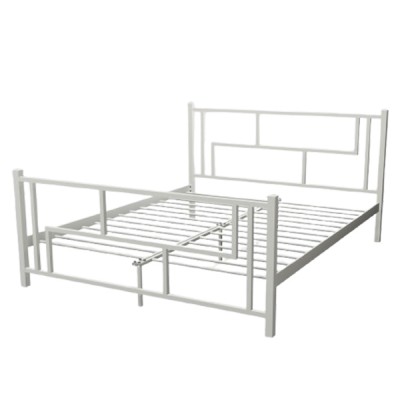 Металеве ліжко Аміс 160x200 сірий оксамит