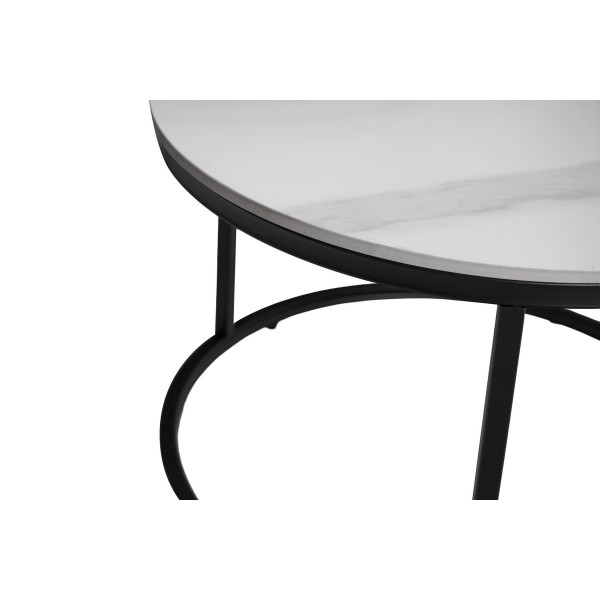 Комплект журнальних столів CT-35 Лоренза каса вайт + чорний