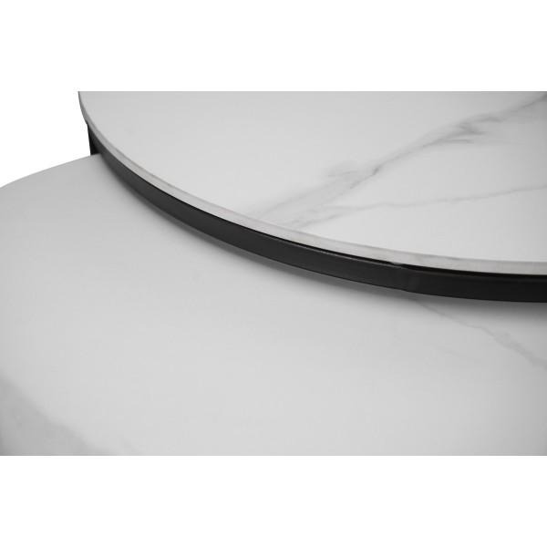 Комплект журнальних столів CT-35 Лоренза каса вайт + чорний