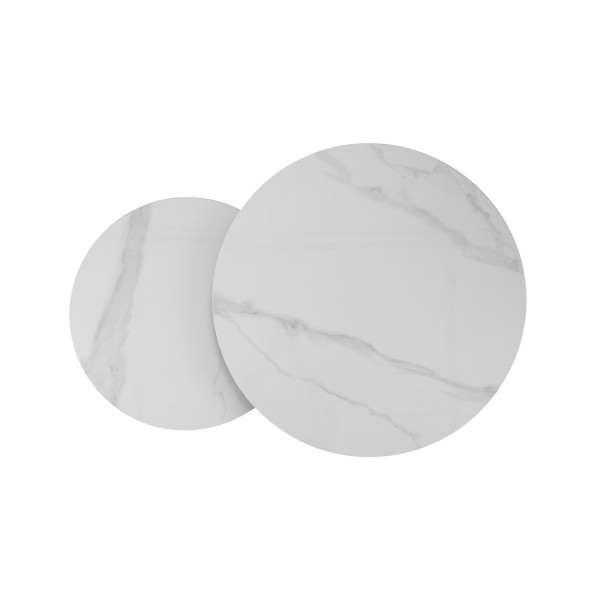 Комплект журнальних столів CT-35 Лоренза каса вайт + чорний