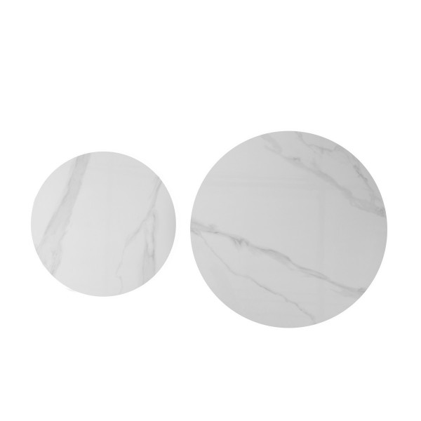 Комплект журнальних столів CT-35 Лоренза каса вайт + чорний