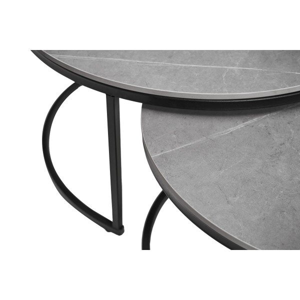 Комплект журнальних столів CT-35 Лоренза петра грей + чорний