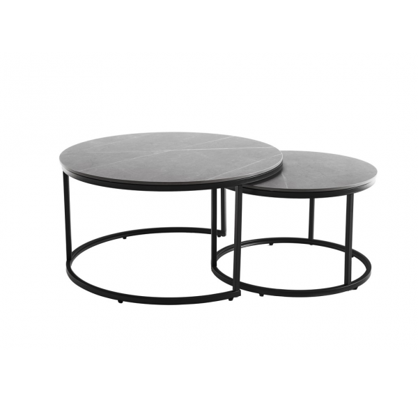 Комплект журнальних столів CT-35 Лоренза петра грей + чорний