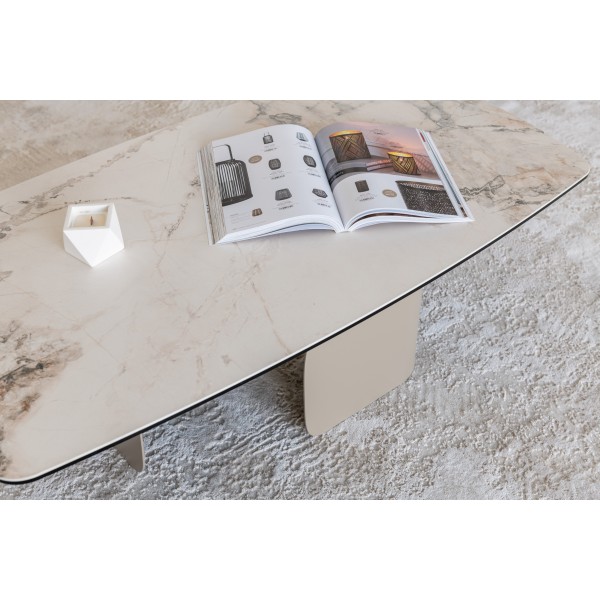 Журнальний стіл "Крістіано" аврора голд + бежевий