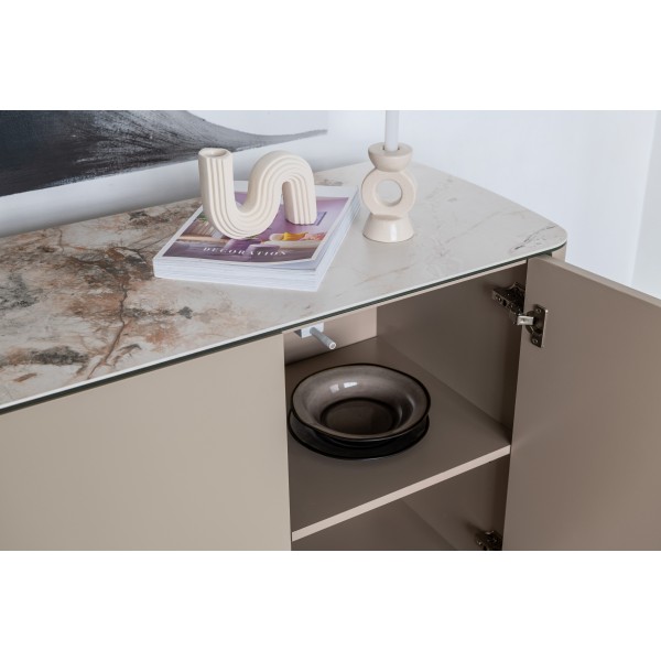 Буфет "Крістіано" аврора голд + бежевий