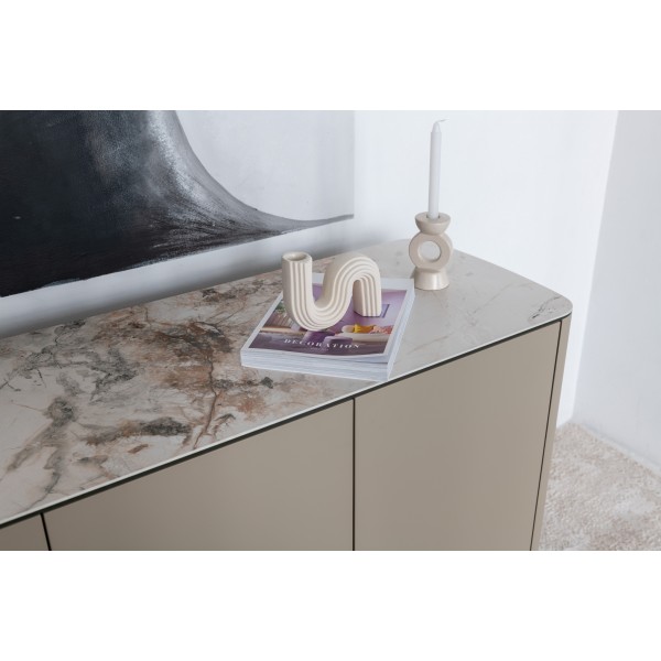 Буфет "Крістіано" аврора голд + бежевий