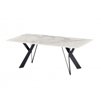 Журнальний стіл "Тео" б'янко карарра + чорний