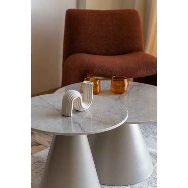 Комплект журнальних столів CT-40 Рокко містік грей + капучино