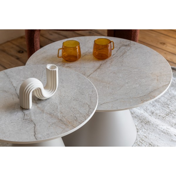 Комплект журнальних столів CT-40 Рокко містік грей + капучино