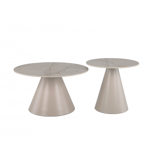 Комплект журнальних столів CT-40 Рокко містік грей + капучино