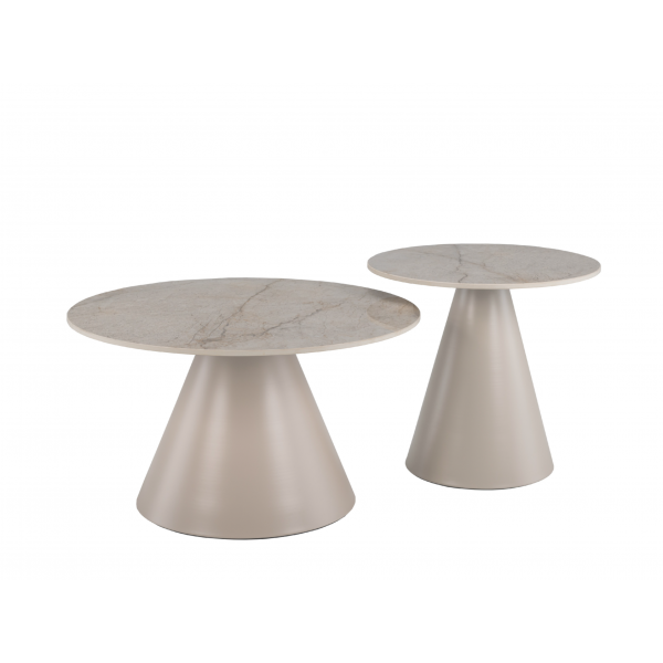 Комплект журнальних столів CT-40 Рокко містік грей + капучино