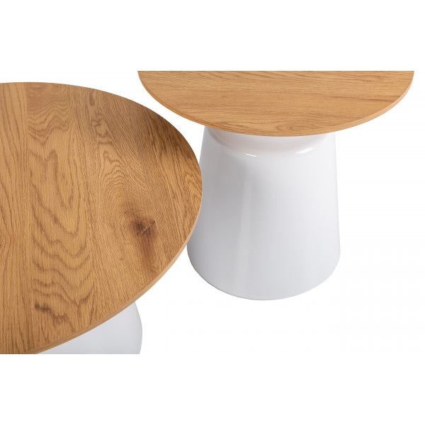 Комплект журнальних столів CT-50 Ютта дуб + білий