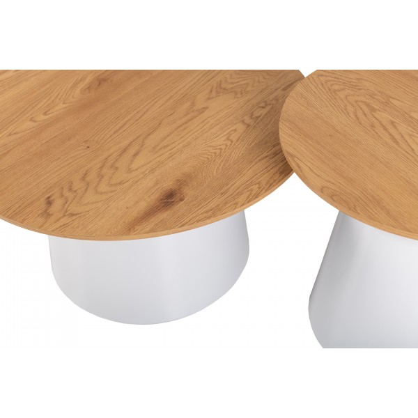 Комплект журнальних столів CT-50 Ютта дуб + білий