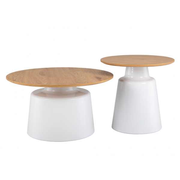 Комплект журнальних столів CT-50 Ютта дуб + білий