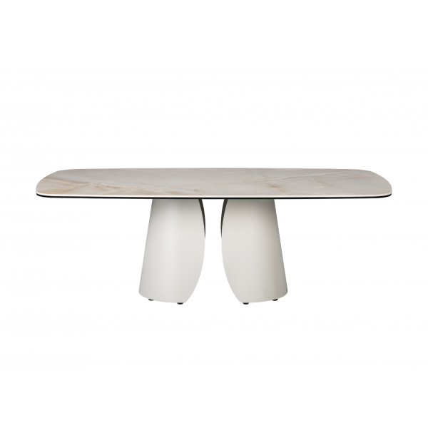 Журнальний стіл "Лунаріо" айворі онікс + айворі