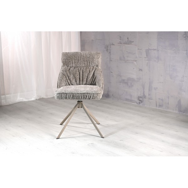 Стілець поворотний R-168 перлинний тауп + капучино