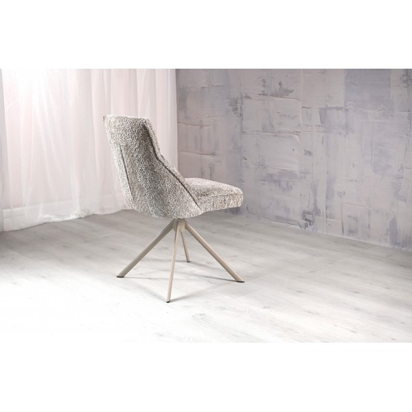 Стілець поворотний R-168 перлинний тауп + капучино