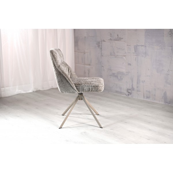 Стілець поворотний R-168 перлинний тауп + капучино