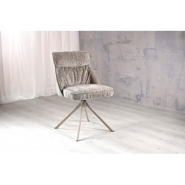 Стілець поворотний R-168 перлинний тауп + капучино