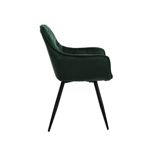 Стілець M-65 смарагдовий велюр + чорний