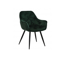 Стілець M-65 смарагдовий велюр + чорний