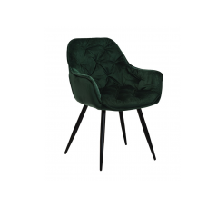 Стілець M-65 смарагдовий велюр + чорний