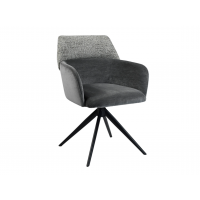 Стілець поворотний R-165 попільний + чорний