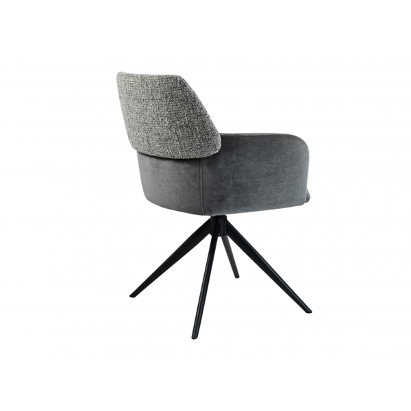 Стілець поворотний R-165 попільний + чорний