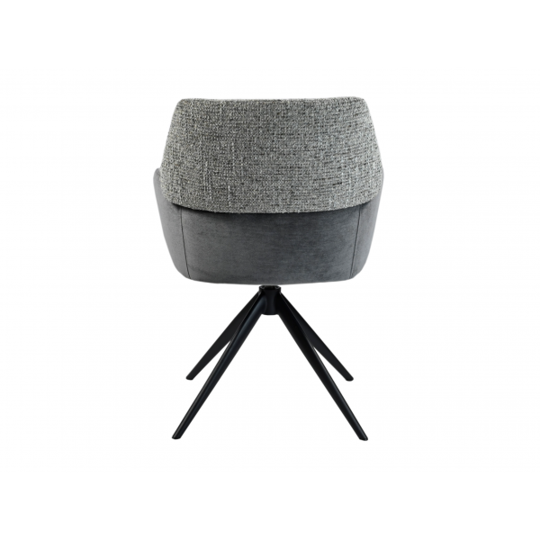 Стілець поворотний R-165 попільний + чорний