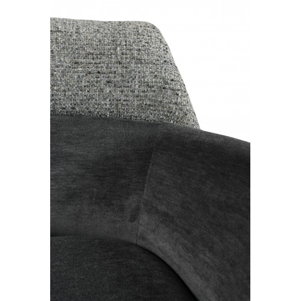 Стілець поворотний R-165 попільний + чорний