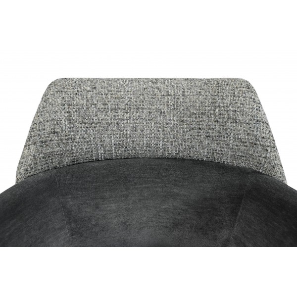 Стілець поворотний R-165 попільний + чорний