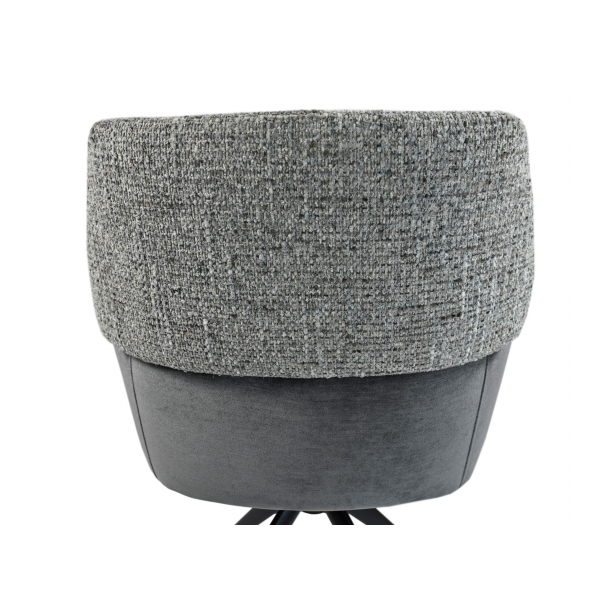 Стілець поворотний R-165 попільний + чорний