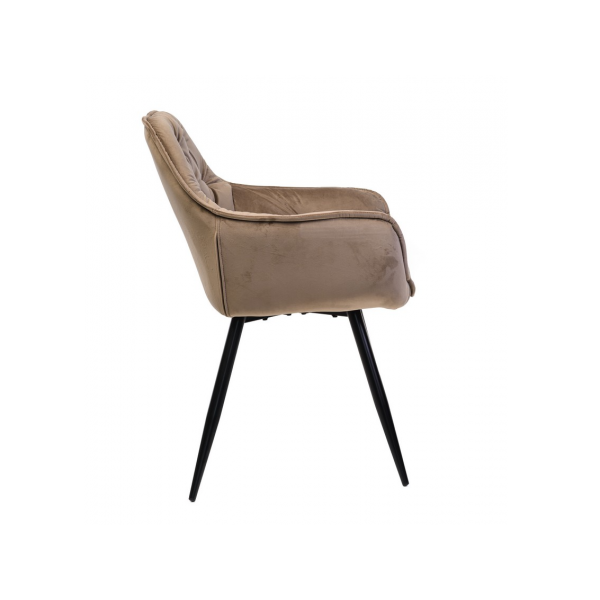 Стілець M-65 капучино велюр + чорний