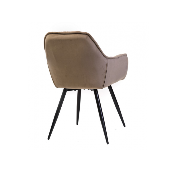 Стілець M-65 капучино велюр + чорний