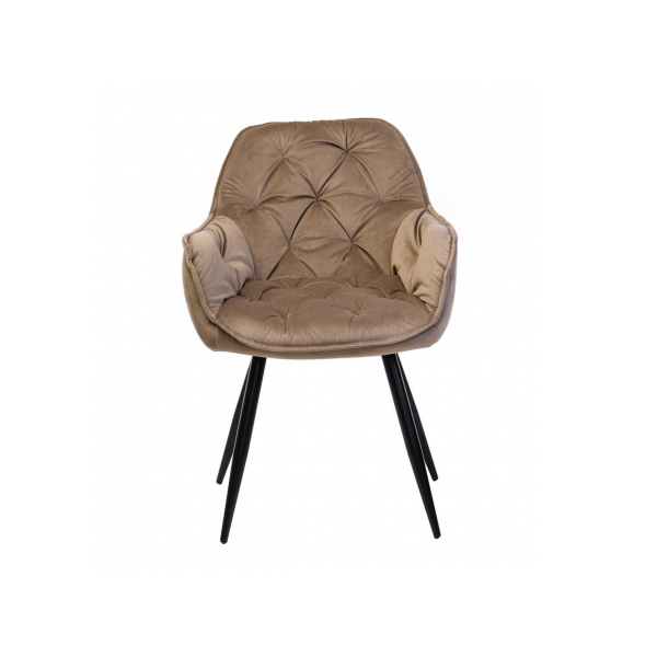 Стілець M-65 капучино велюр + чорний