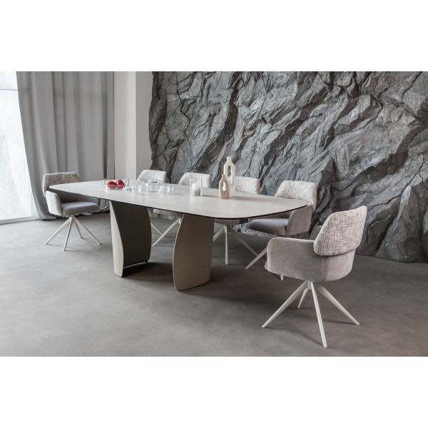 Стілець поворотний R-165 прованс + білий