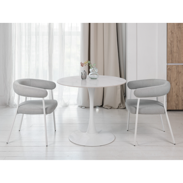 Стілець M-230 устричний + білий