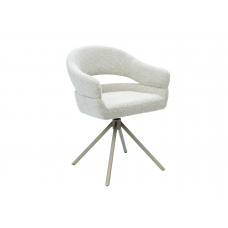 Стілець поворотний R-180 бежевий льон + капучино