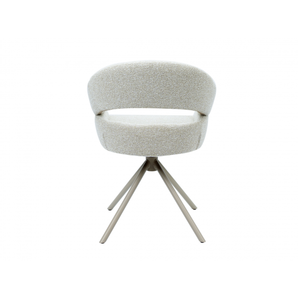 Стілець поворотний R-180 бежевий льон + капучино