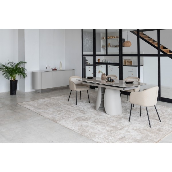 Стілець M-242 кокосове молоко + чорний