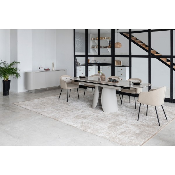 Стілець M-242 кокосове молоко + чорний